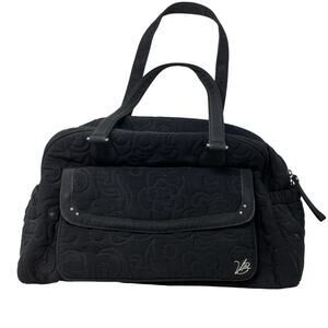 Vera Bradley Diaper Bag Black Quilted Floral Baby Tote Shoulder Bag *NO PAD
